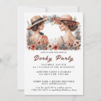 Hat Watercolor Derby Party