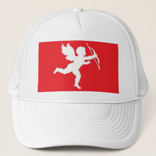 Hat White Cupid On Red