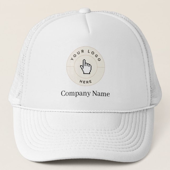 Hat - White - Custom (add text/logo)  (Front)
