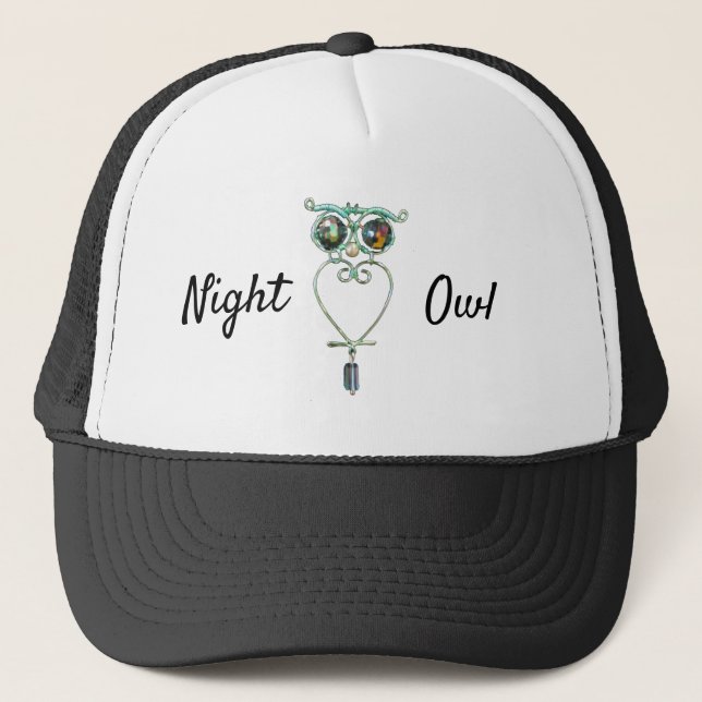 Hat - Wire Owl with Bead Eyes (Front)