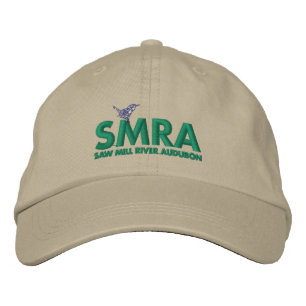 Hat with embroidered Saw Mill River Audubon logo