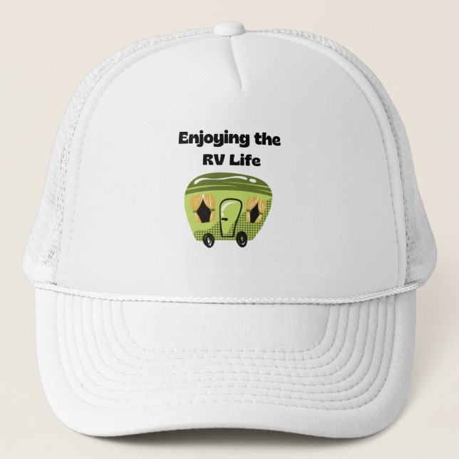 Hat With Enjoying the RV Life and Camper Photo (Front)