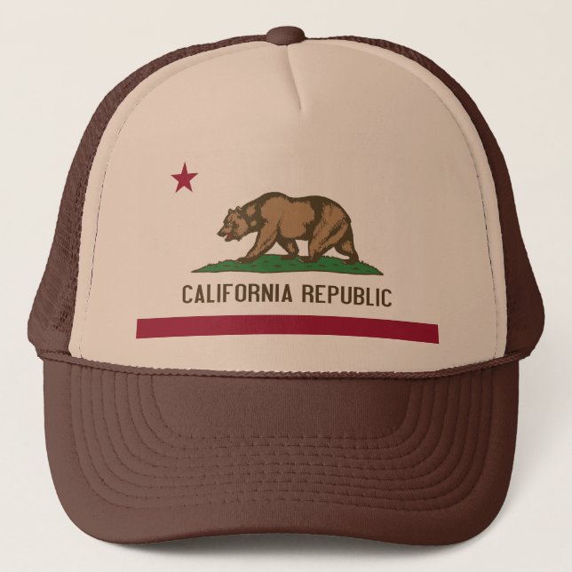Hat with Flag of  California State - USA (Front)