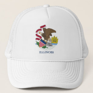 Hat with Flag of Illinois State - USA