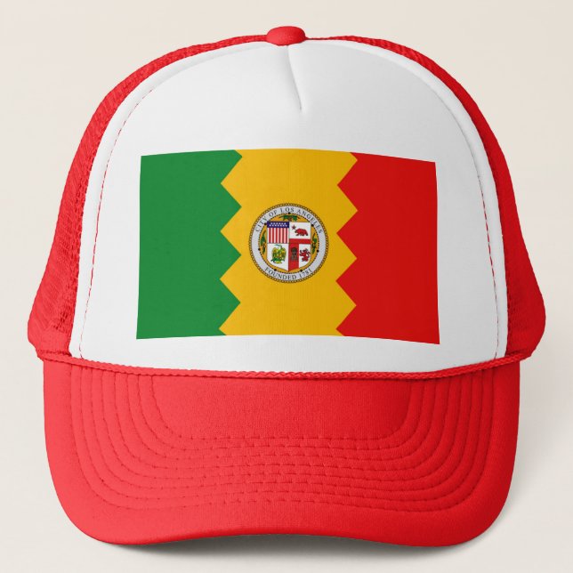 Hat with Flag of  Los Angeles, California - USA (Front)