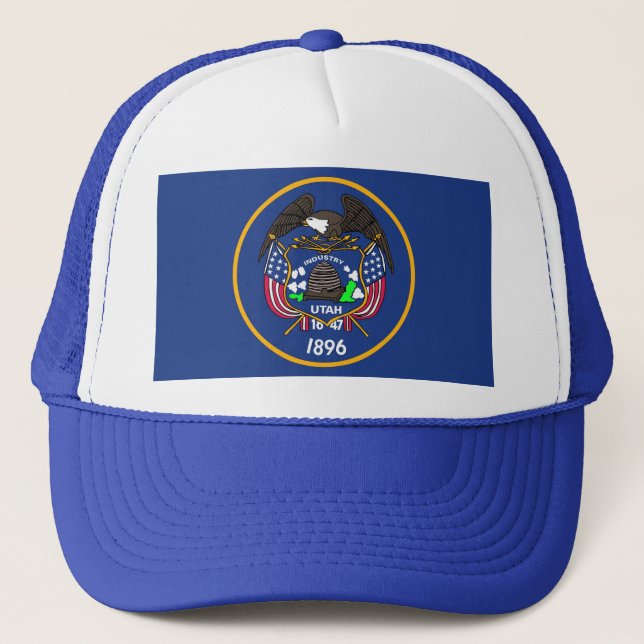 Hat with Flag of Utah State - USA (Front)