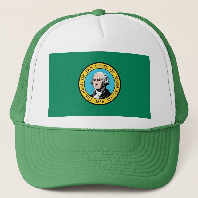 Hat with Flag of  Washington State - USA (Front)