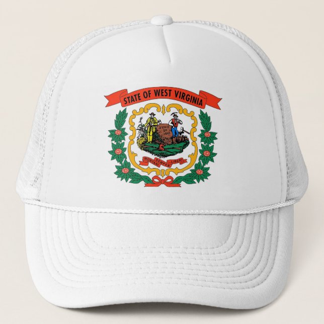 Hat with Flag of West Virginia State - USA (Front)