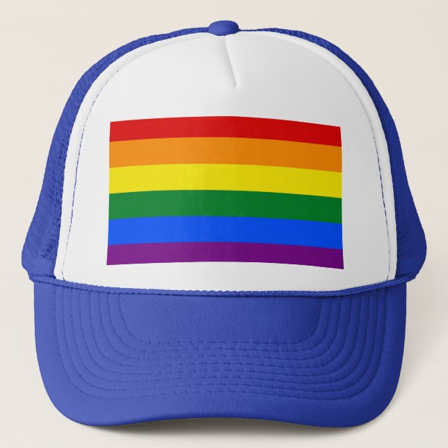 Hat with LGBT Rainbow Flag (Front)