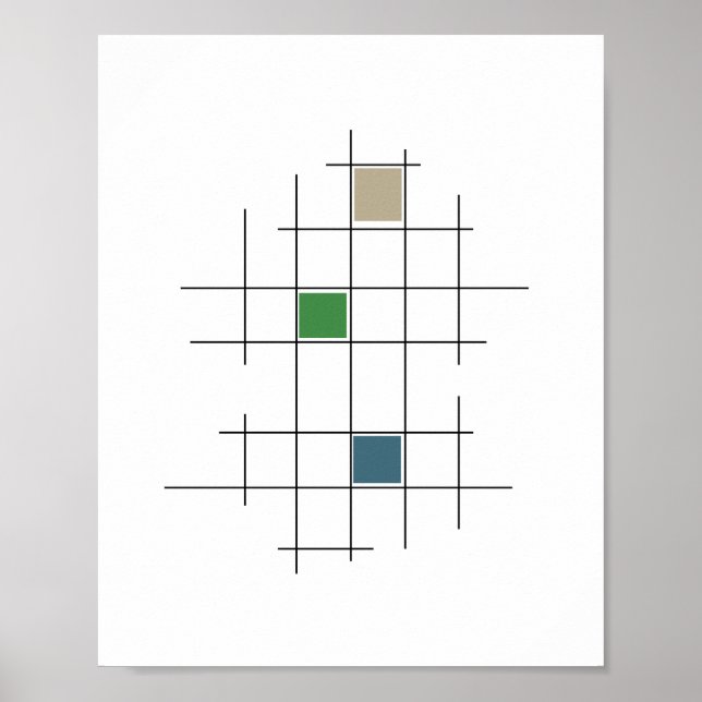 Hatch Mid Century Modern Retro Poster (Front)