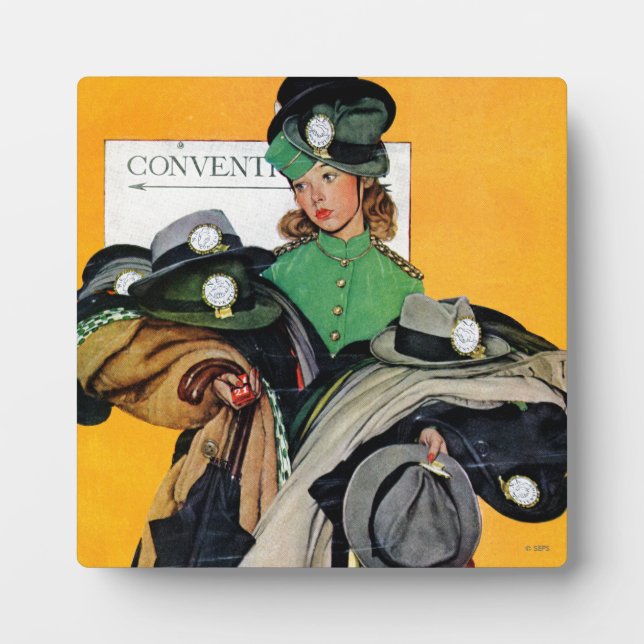 Hatcheck Girl Plaque (Front)