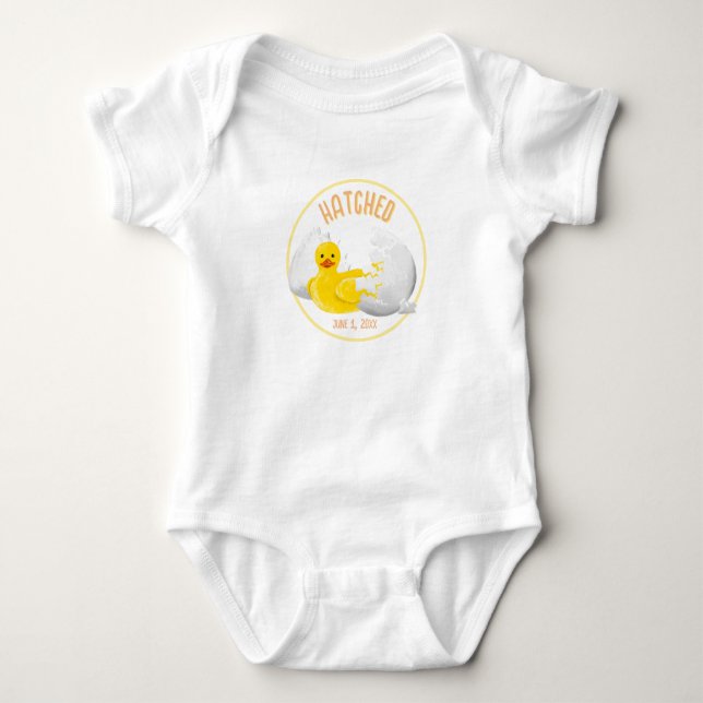 Hatched Baby Birthday Bodysuit (Front)