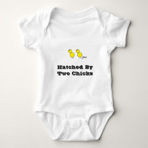 Hatched By two Chicks Lesbian Parents Baby Bodysuit