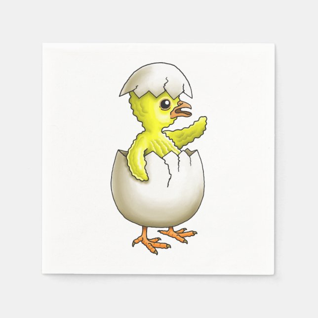 Hatched Easter Chicken Napkin (Front)