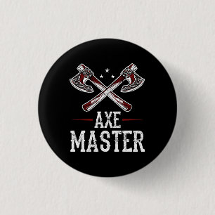 Hatchet Axe Throwing Lumberjack Axe Master 3 Cm Round Badge