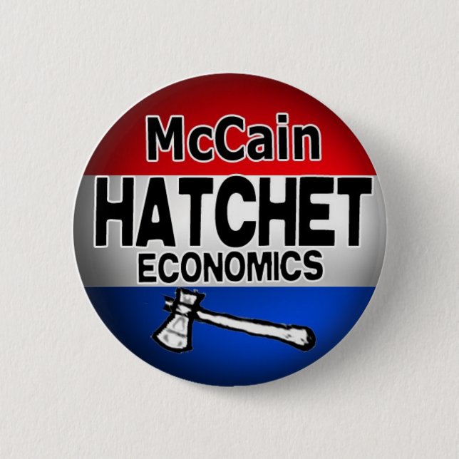 hatchet economics 6 cm round badge (Front)