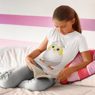 Hatching Chick Yellow Baby Chicken in Egg Shell T-Shirt