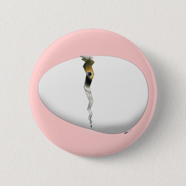 Hatching Egg 6 Cm Round Badge (Front)