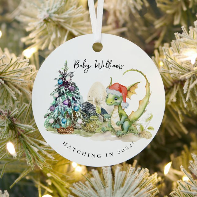 Hatching in 2024 | Baby Dragon Eggs Zodiac Metal Tree Decoration (Insitu)