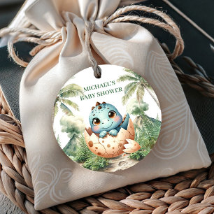 Hatching Soon Baby Dino Cute Shower Favour Tags