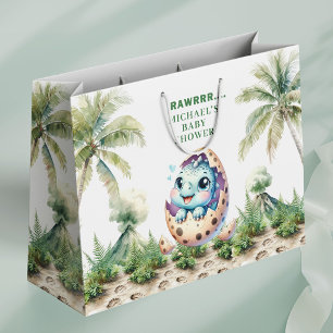 Hatching Soon Baby Dino Cute Shower Gift Bag