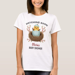 Hatching Soon Cute Chick Baby Shower T-Shirt