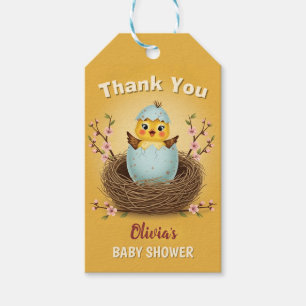 Hatching Soon Cute Chick Thank You Gift Tags