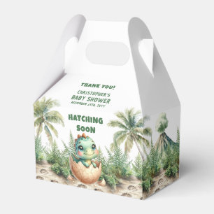 Hatching Soon Cute Dinosaur Baby Boy Favour Box