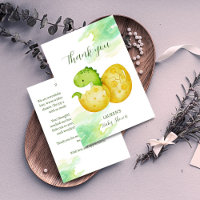 Hatching soon cute green baby dinosaur