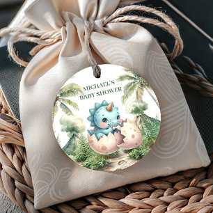Hatching Soon Dino Egg Baby Shower Favour Tags
