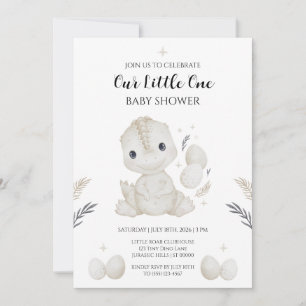Hatching Soon Dinosaur Baby Shower Invitation