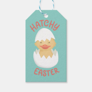 Hatchy Easter cute hatching chick Gift Tags