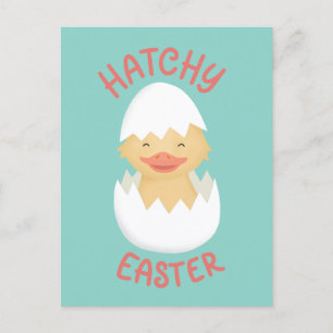 Hatchy Easter cute hatching chick  Postcard