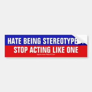 Hate Being Stereotyped Bumper Sticker