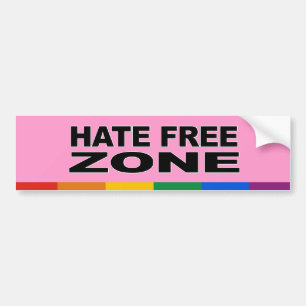 Hate Free Zone Bumper Sticker