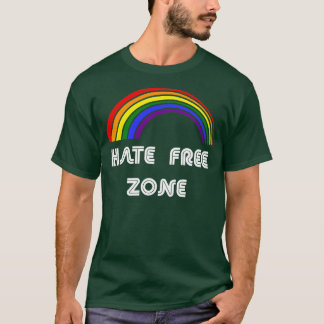 Hate Free Zone LGBT  LGBT Pride T LGBTQ Supporter  T-Shirt