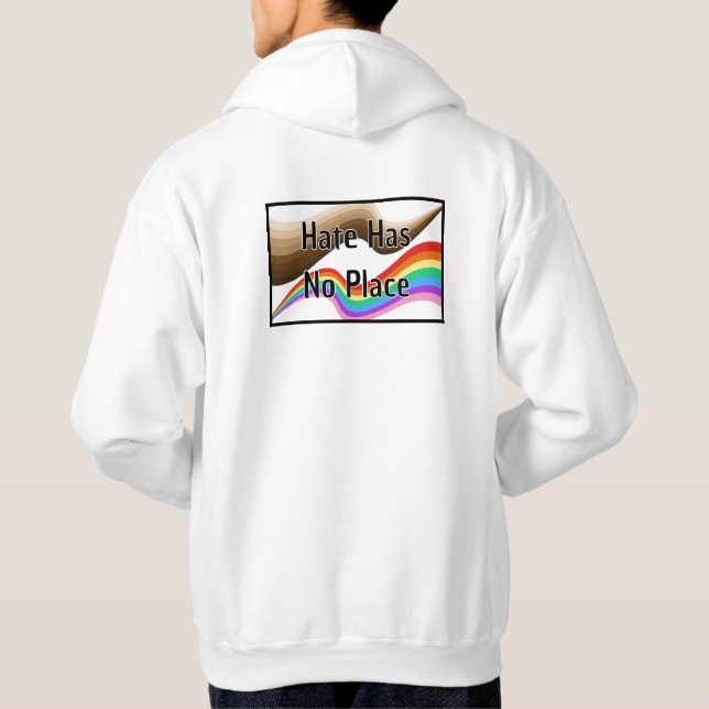 Hate has no place hoodie (Back)