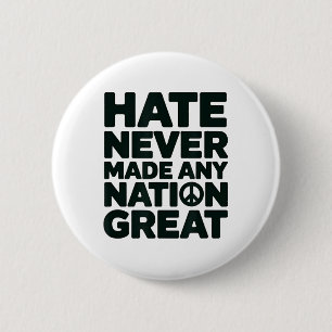 Hate Never Made Any Nation Great Anti-trump _1  6 Cm Round Badge