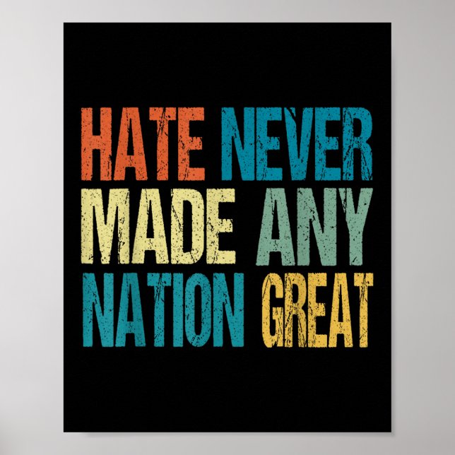 Hate Never Made Any Nation Great Anti Trump 2025  Poster (Front)