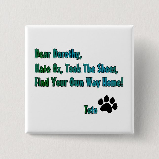 Hate oz 15 cm square badge (Front)