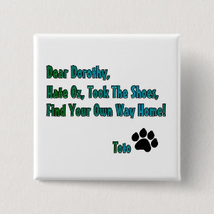 Hate oz 15 cm square badge