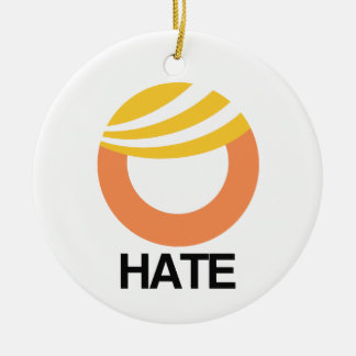 HATE (Trump) Ceramic Tree Decoration