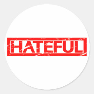 Hateful Stamp Classic Round Sticker