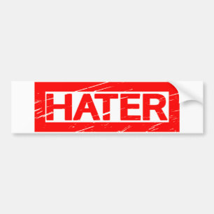 Hater Stamp Bumper Sticker