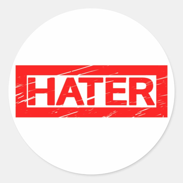 Hater Stamp Classic Round Sticker (Front)