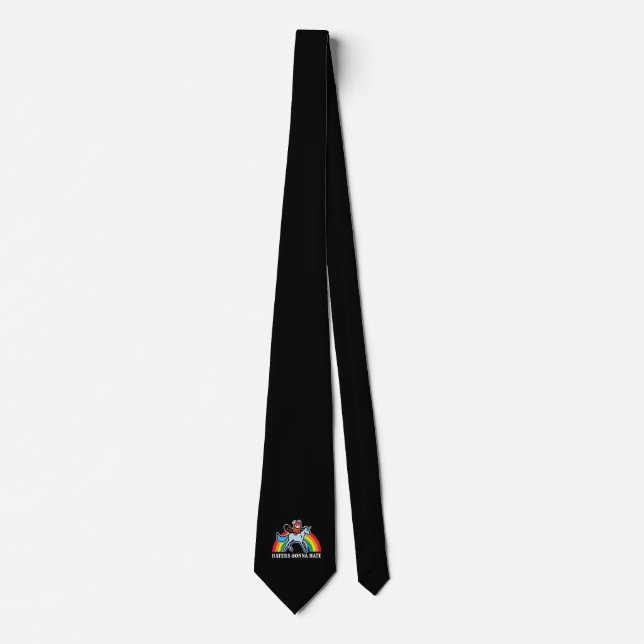 Haters Gonna Hate Funny Red Panda Riding Unicorn Tie (Front)