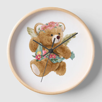 HATERS Teddy Bear - Embrace the Love with a Touch Clock