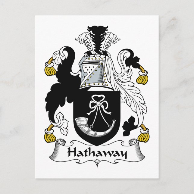 Hathaway Family Crest Postcard (Front)