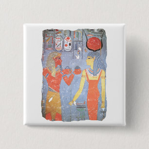 Hathor & Horemheb 15 Cm Square Badge