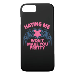 Hating Me Won't Make You Pretty Skeleton Hand Hear Case-Mate iPhone Case